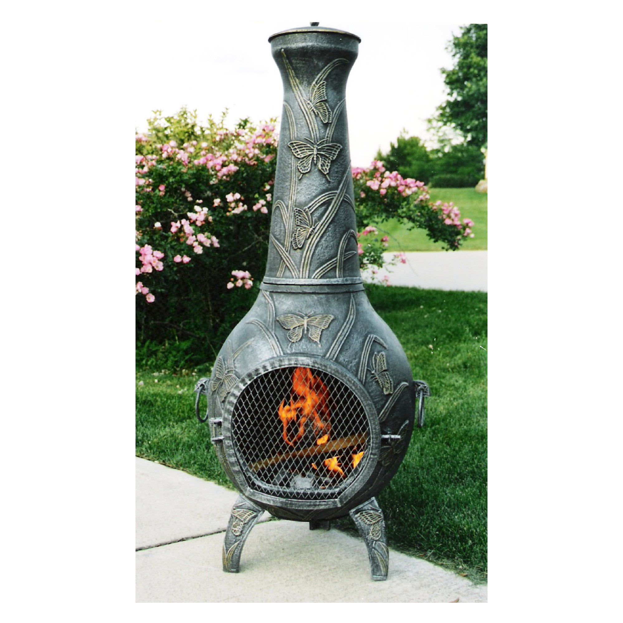 Oakland Living Antique Pewter Butterfly Chiminea by Oakland Living Corporation
