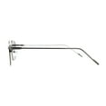 thumbnail image 4 of Mens Old School Double Bridge Narrow Rectangle Metal Rim Sunglasses Gunmetal Smoke, 4 of 4