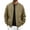 Brown, variant on WIZUTIZ Men's Casual Jacket Solid Color Loose Breathable Zip Collar Long Sleeve Polyester Outerwear Relaxed Fit for Daily Commute Outdoor All-Season Wear Mens Fashion