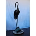 thumbnail image 2 of Nifao Blue Heron Perched on Turtle Outdoor Fountain Statue, Bronze Garden Water Feature Sculpture for Patio & Yard – Garden Outdoor Decor Sculpture, 21"L x 16"W x 64"H, 2 of 12