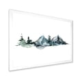 thumbnail image 2 of Designart 'Minimalistic Fir Forest and Winter Mountains III' Modern Framed Art Print, 2 of 4