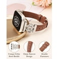 thumbnail image 3 of Wearlizer Slim Leather Band Compatible with Apple Watch Band for Women 41/40/38/42/44/45/46/49mm, Designer Celtic Strap for iWatch Series Ultra 2/SE/10/9/8/7/6/5/4/3/2/1, 3 of 6