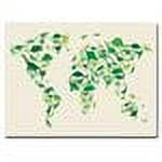 Trademark Art "Dinosaur World Map" Canvas Wall Art by Michael Tompsett