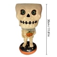 thumbnail image 3 of Halloween Pumpkin Skull Candy Bowl, Rotating Face Treat Jar, Spooky Resin Candy Holder with Lid, Trick Or Treat Container for Party Tabletop Home Decor, 3 of 5