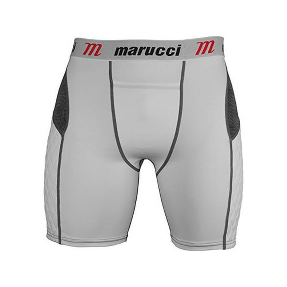 Marucci Youth Elite Padded Slider Shorts With Cup, Large,, White, Size