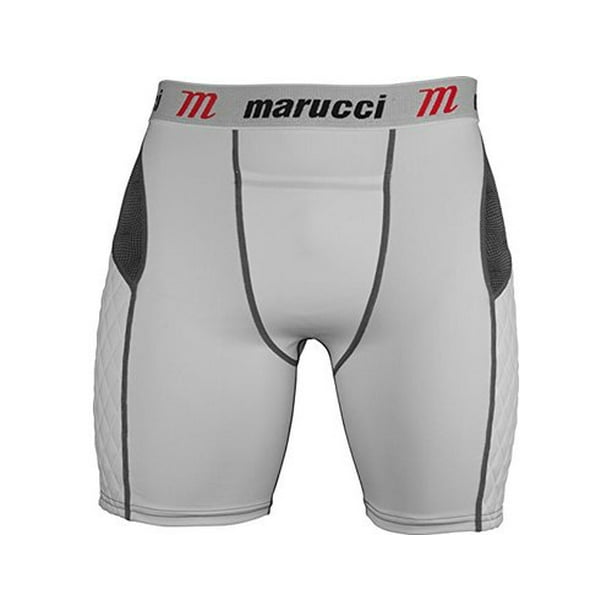 Marucci Youth Elite Padded Slider Shorts With Cup, Large,, White, Size