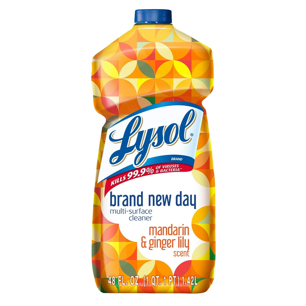 Lysol MultiSurface Cleaner, Mandarin & Ginger, 48oz, Brand New Day
