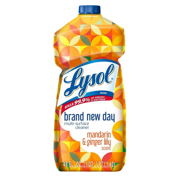 Lysol MultiSurface Cleaner, Mandarin & Ginger, 48oz, Brand New Day