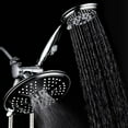 thumbnail image 4 of 38-Setting 3-Way Rainfall Combo by DreamSpa features 6-setting 7-inch Rain Shower Head and 6-setting 4-inch Hand Shower with Patented ON/OFF Pause Switch. Use each shower separately or both together, 4 of 6