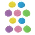 thumbnail image 2 of 10 Pieces Dish Washing Brush Portable Reusable Round Durable Flexible Pot Dual Side Household Kitchen Cleaning Pad Tool Random Color, 2 of 9