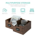 thumbnail image 6 of Best Choice Products Set of 2 16in Woven Water Hyacinth Pantry Baskets w/ Chalkboard Label, Chalk Marker - Brown, 6 of 7