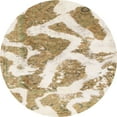 thumbnail image 1 of Ahgly Company Machine Washable Indoor Round Abstract Wheat Beige Area Rugs, 5' Round, 1 of 7