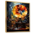thumbnail image 2 of Designart "modern Phonograph Fusion II" Entertainment Floater Framed Wall Art Living Room, 2 of 7