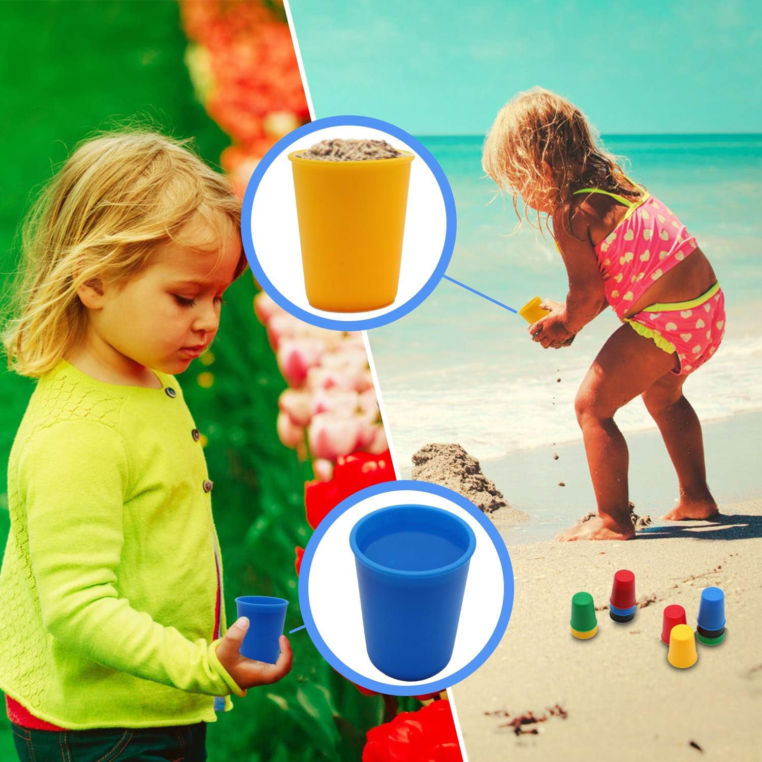 WOBOX Speed Stacking Cups Game Set - Family Interactive 30 Quick Cups with 24 Cards & 1 Bell, Educational Party Game for Kids & Adults, Color Matching Stacking Toy