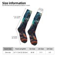 thumbnail image 3 of Bixox Starry Sky Moon Wolf Leader Patterned Men's and Women's Knee Socks High Socks Outdoor Sports Socks, 3 of 5