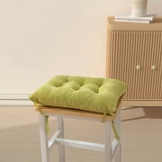 Premium Outdoor Seat Cushions 24x18 Thickened Corn Velvet Student Seat Cushions Office Classroom Cushions Insulation Rectangular Strap Seat Cushions Green
