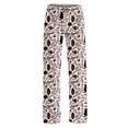 thumbnail image 4 of SUXIAN Trouser Girls Halloween Print Soft Cotton Pajama Bottoms Straight Leg Casual Long Pants Comfortable Everyday Wear Pants for Kids, 4 of 5