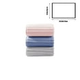 thumbnail image 3 of Velvet Flannel Towel Striped Design Super Soft Absorbent for Face Bath Home and Travel, Multicolor, 3 of 7