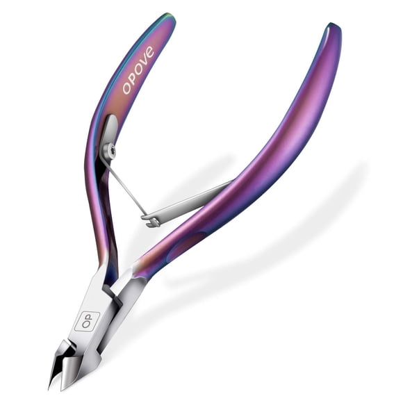 Recortador de cutículas Pinzas para cutículas Cortaúñas Removedor de uñas de acero inoxidable Cortador extremadamente afilado Herramienta de manicura para pedicura opove X7 Rainbow Gradient