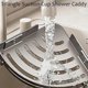thumbnail image 5 of Triangle Suction Cup Shower Caddy Corner Shower Caddy Bathroom Shower Organizer No Drilling Shower Shelves With Hooks Removable Rustproof Bathroom Org, 5 of 7