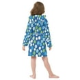 thumbnail image 7 of FORMRS Kids Bathrobe Unisex Hooded Robe Toddler Pajamas Sleepwear, Size 7-9T, Blue Dots, 7 of 7