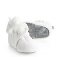thumbnail image 5 of Anti-Slip Sole, Fleece Baby Booties, Newborn Home Booties, Sweat Proof Organic Cotton Lining, White, 5 of 6