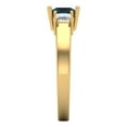 thumbnail image 3 of 1.11ct princess cut natural london blue topaz 18k yellow gold 3 stone Bridal Wedding Engagement Promise Anniversary Ring for Women size 5.75, 3 of 7