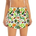 thumbnail image 2 of Goofa Vegetables2 Printed Women 2 in 1 Running Shorts,Quick Dry Athletic Workout Shorts,High Waisted Athletic Shorts with Liner Pockets-, 2 of 9