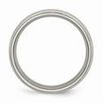 thumbnail image 2 of Solid Titanium Ridged Edge 6mm Plain Classic Wedding Band Ring Size 8.5, 2 of 7