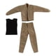 thumbnail image 4 of Ropa para figuras de acción a escala 1/12 perfecl chaqueta chaleco pantalón Caqui, 4 of 8