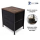 thumbnail image 4 of Buro Para Recamara, Mesa de Noche Auxiliar De Madera MDF Mueble Moderno Con Cajones Para Dormitorio - Color Negro, 4 of 5
