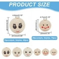 thumbnail image 2 of 120 cuentas de madera con 6 estilos diferentes, con diferentes expresiones faciales, redondas, espaciadoras, para hacer joyas divertidas, agujero de 4,7 mm., 2 of 7