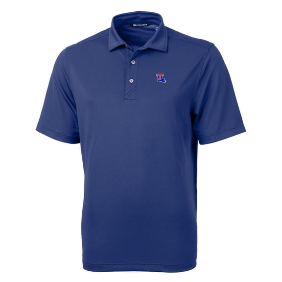 Men's Cutter & Buck Royal Louisiana Tech Bulldogs Big & Tall Virtue Eco Pique Recycled Polo