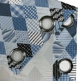 thumbnail image 4 of Ambesonne Blue Grommet Curtain, Diamond Shaped Patchworks, 50" x 108", Blue Black, 4 of 6