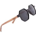 thumbnail image 2 of Gafas de sol Woodies Walnut Wood hexagonales polarizadas neg, 2 of 3