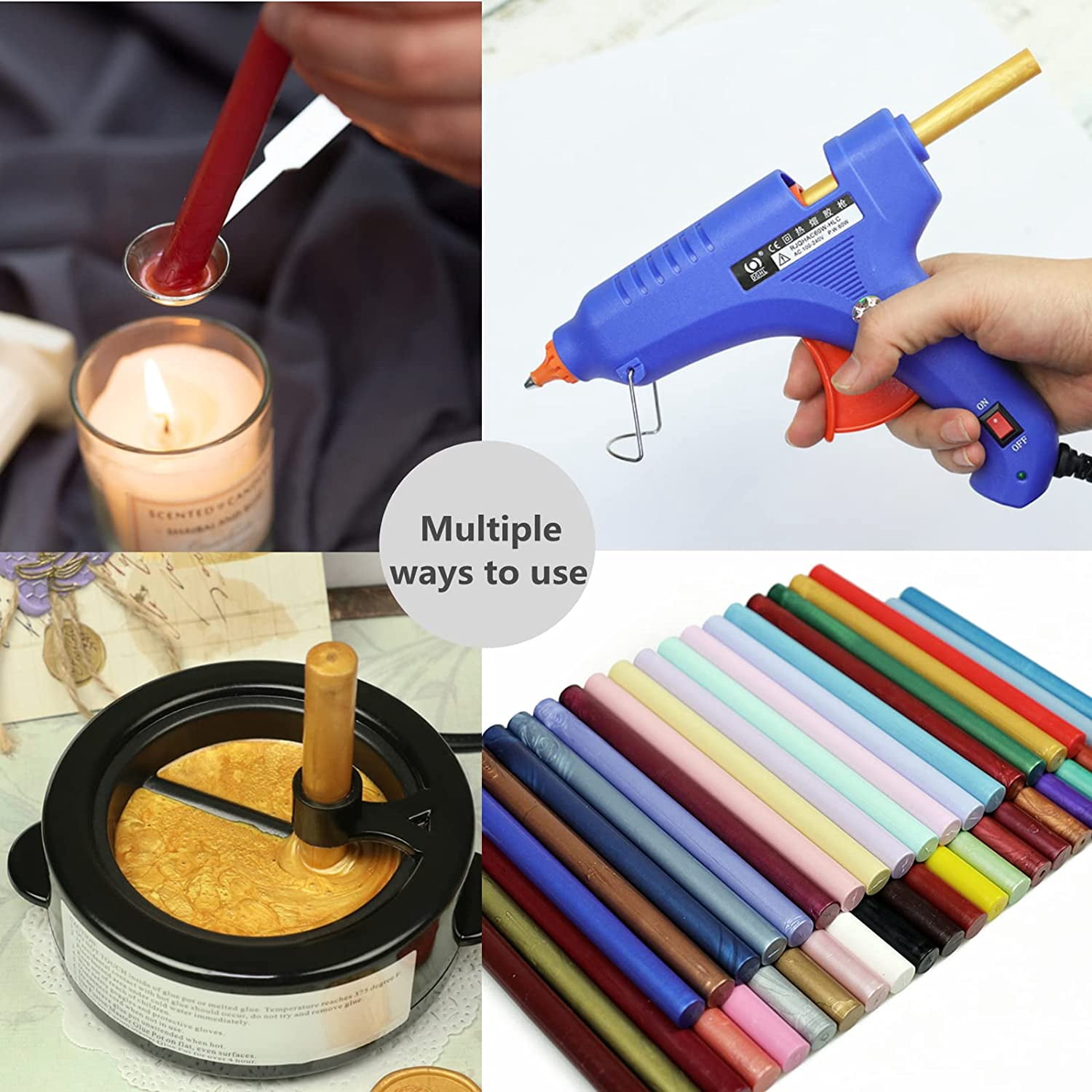 40 Pcs Glue Gun Sealing Wax Sticks for Wax Seal Stamp, Sealing Glue Gun Sealing Wax Sticks Mini Glue Stick, Great for Wedding Invitations,Christmas Gift