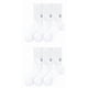 thumbnail image 2 of Calcetines Under Armour UA Cotton para hombre, tipo crew, 6 pares, blancos, 2 of 4