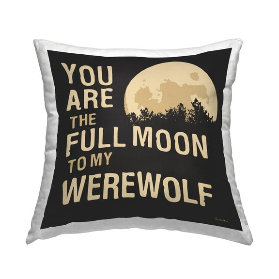 Stupell Industries Halloween Romance Phrase Square Decorative Printed Throw Pillow, 18 x 18