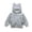 Gray, variant on WOLLED Toddler Baby Spring Spring Sweatshirts for Boys Girls Bear Ears Fleece Sweatsuit with Hoodie Infant Solid Color Long Sleeve Bottoms Shirts for 9M-4Y