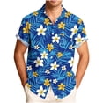 thumbnail image 2 of Cllios Hawaiian Shirts for Men Big and Tall Tropical Print Beach Tops Loose Fit Cuban Collared Short Sleeve T-shirts Oversized Button Down Bowling Shirts S-5XL, 2 of 6