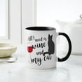 thumbnail image 4 of CafePress - All I Need Is Wine And My Cat - 11 oz Ceramic Mug - Novelty Coffee Tea Cup, 4 of 4