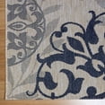 thumbnail image 3 of Gertmenian Paseo Emilia Transitional Damask Grain and Blue Outdoor Area Rug, 8x10, 3 of 7