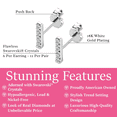thumbnail image 3 of Cate & Chloe Hayden 18k White Gold Plated Linear Drop Earrings with Swarovski Crystals for Women, 3 of 10