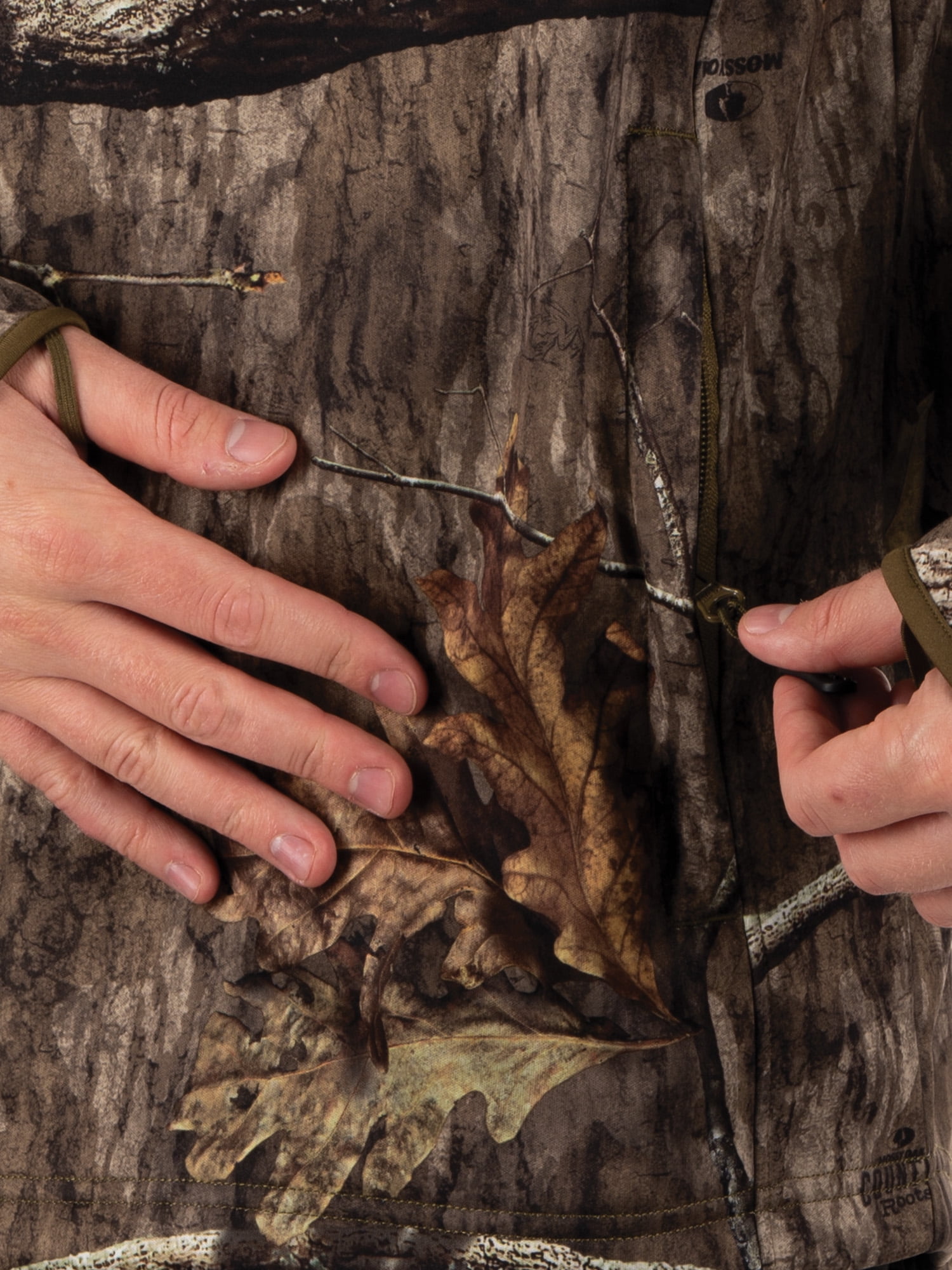 Mossy Oak Men's Camouflage Hunting Performance Hoodie, Mossy Oak Country Roots, S