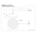 thumbnail image 2 of Kingston Brass K225K18 Shower Scape 10 in. Showerhead with 17 in. Shower Arm, Brushed Nickel, 2 of 2