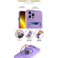 thumbnail image 5 of Funda con Cordón para Collar Compatible con Samsung Galaxy A52 4G/5G/A52s 5G, Soporte de Anillo de 360° con Ranura para Tarjeta Protección de cámara Funda de Silicona-Púrpura JM, 5 of 5