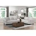 thumbnail image 5 of Modern Transitional Sand Textured Fabric Upholstered Sofa | Solid Wood Frame | Attached Cushions | 80.5" W x 34" D | Ideal for Living Rooms | Vietnam Origin, 5 of 7