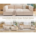 thumbnail image 5 of papajet 110" 6-Seater Modular Sectional Sofa Bed, U/L-Shaped, Beige, 5 of 7