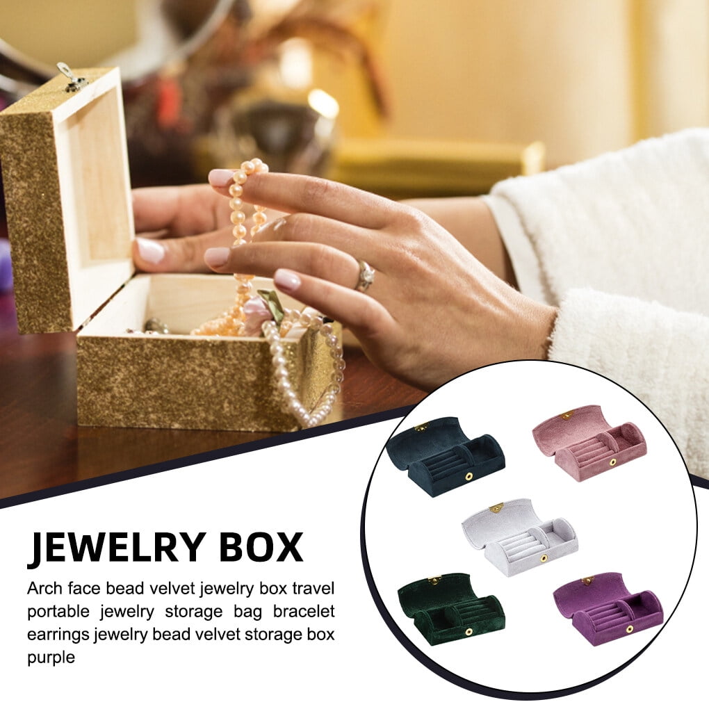 Women Jewelry Display Box Earring Ear Stud Storage Packaging Container Solid Color Case Portable Travel Arch Package Holder Dresser Desktop Organizer
