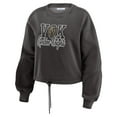 thumbnail image 2 of Women's WEAR by Erin Andrews Black Vegas Golden Knights Washed Fleece Sweatshirt & Shorts Lounge Set, 2 of 6